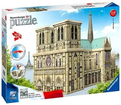 RAVENSBURGER. 3D PUZZLE. NOTRE DAME. 324 PCS. ITEM NR. 12523 NEW - Image 1 of 3