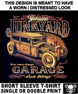 ORIGINAL JUNKYARD GARAGE HOT RAT ROD CUSTOM CHOPPED A LIMOUSINE SKULL T-SHIRT WS583 - Bild 1 von 12