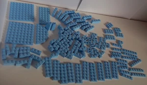 131x LEGO Bright Light Blue Bricks & plates, aprox 135 grams - Picture 1 of 4