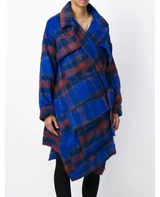 Vivienne Westwood Anglomania Abrigo Asimétrico Cinturón Mezcla Lana-Alpaca Azul Foto 1 de 4