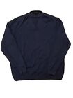 Brooks Brothers Pima Cotton Blue XL Sweater V Neck Made in Hong Kong
