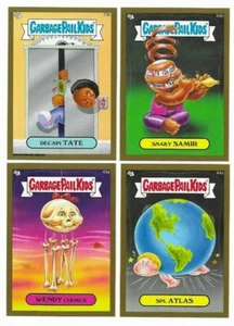 2014 Garbage Pail Kids Serie 1 Lot 4 GOLD Parallelen 23b,34b,43a,44a - Bild 1 von 1