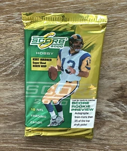 (4) 2000 Score NFL Football Cards Unopened Hobby Packs - Picture 1 of 2