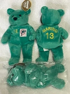 NFL Dan Marino #13 Miami Dolphins Green Plush Beanie Bear Salvino's Bammers - Picture 1 of 2