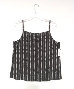 NEW Sonoma Women's Linen / Polyester Tank Top Size Large Gray Floral Sleeveless - Picture 1 of 7