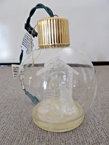Nativity Light Up Glass Globe Ornament Color Changing VTG Large - Picture 1 of 4