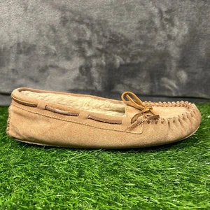 Minnetonka Cassie Moccasin Womens 8 Brown Suede Leather Shoes Slipper Comfort - Imagen 1 de 13