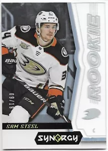 2018-19 Upper Deck Synergy SAM STEEL #90 Clear White Parallel True Rookie 09/19 - Picture 1 of 2