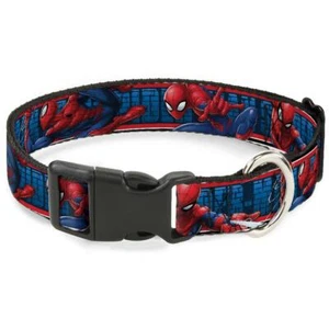 Marvel "Spider-Man" Plastic Clip Adjustable Dog Collar by Buckle Down - Picture 1 of 1