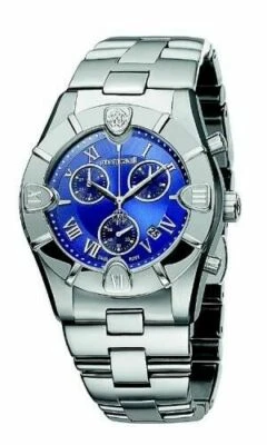 Roberto Cavalli R7253616035 Silver Tone Blue Chronograph Dial Mens Swiss Watch - Image 1 of 3