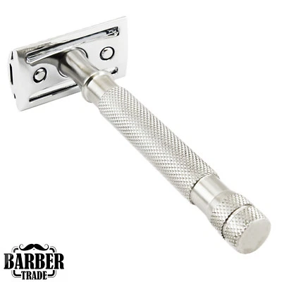 LGB ENGLAND LGB 34C HD Schwerlast verchromt kurzer Griff zweischneidiger Rasierhobel 10 x B