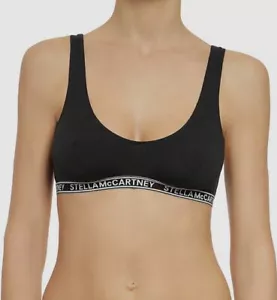 $95 Stella McCartney Womens Black Ivy Chatting Soft Cup Triangle Bra Size Medium - Picture 1 of 2