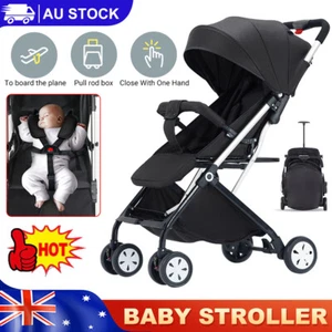 Portable Travel Pram Baby Stroller Kids Trolley Double Pushchair W/ Sun Visor - Picture 1 of 12