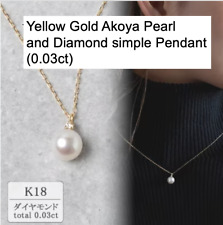 Pearl accessories Necklace Yamanashi made in Japan GIFT K18 yellow gold Akoya pe