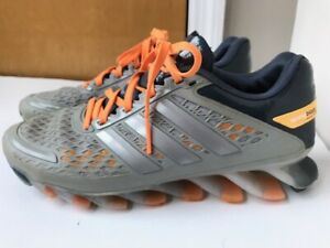 Rare Adidas Springblade Shoes Gray Orange Athletic Running Men's 5 1/2 Size 5.5