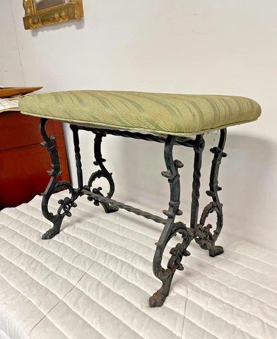 ANTIQUE CAST IRON BASE RADIO or  VANITY BENCH STOOL LOCAL PICKUP NORTH CAROLINA Cover