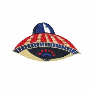 UFO DIY Iron On Embroidered Applique Patch - Picture 1 of 1