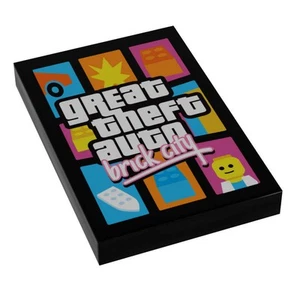 Great Theft Auto: Brick City Video Game Cover (2x3 Tile) made using LEGO part - - Picture 1 of 1