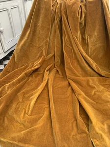 Vintage Velvet Curtains, Gold 73"W x 63.5" L (Lot 2) - Picture 1 of 21