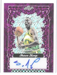 SHAWN KEMP 2024 Leaf Signature Series Purple Shimmer AUTO #1/1 Sonics - Picture 1 of 2