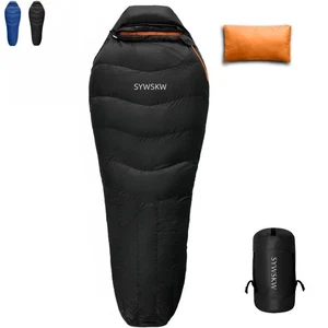 Saco de Dormir de Plumón con Almohada, Saco de Dormir Ancho Ultraligero para Adultos, Jóvenes... - Imagen 1 de 7