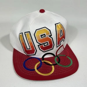 Cappello Snapback Vintage Usa Olympic Bianco Taglia Unica Prima Scelta Sport Olympicap - Foto 1 di 12