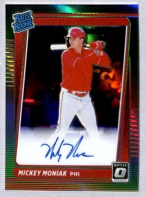 Mickey Moniak 2021 Donruss Optic Prizm Rated Signatures Rookie Auto #RRS-MM - Image 1 of 2
