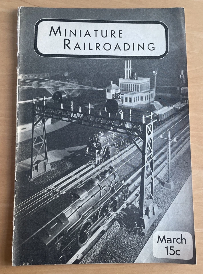 Vintage Miniature Railroading Model Railway Train Magazine (US) - March 1938 - Image 1 of 4