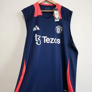 Manchester United Tiro 24 Training  Football Sleeveless Adidas Mens Size 3XL - Picture 1 of 8