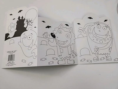 Grandson Trick Or Treat Happy Halloween Greeting Coloring Card Monster - Image 1 of 4