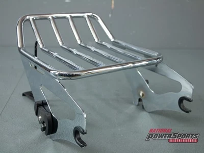 2009 - 2024 GENUINE HARLEY DAVIDSON TOURING TWO UP LUGGAGE RACK CHROME FLH FLTR Foto 1 de 4