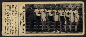 1924 Canadian Paris Olympics Boxing Team Card V31 Dominion Chocolate Athletes - Picture 1 of 2