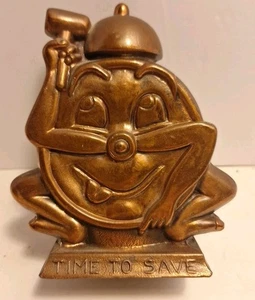 Seltene Story Figurenuhr Metallbank - fehlender Stopper - L@@@K - Bild 1 von 6