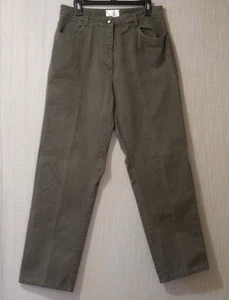 Christopher & Banks grüne gerade Hose 100 % Baumwolle Damen 12 #H87-48 - Bild 1 von 8
