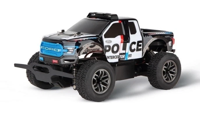 CARRERA FERNGESTEUERTER PICK UP TRUCK RC FORD F-150 RAPTOR POLICE RC NEU OVP - Bild 1 von 1