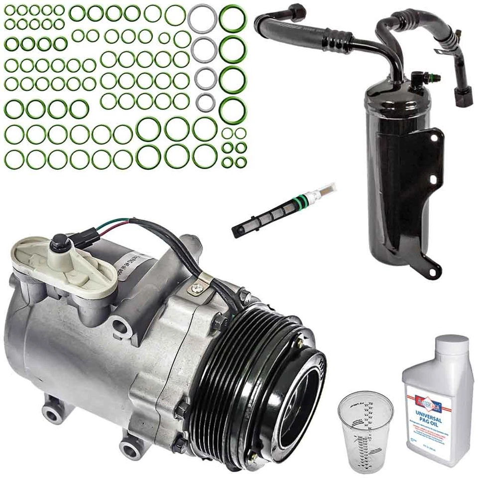 Compresor de aire acondicionado Omega con kit de reparación de aire acondicionado para Ford Club Wagon Super Duty E-150 Foto 1 de 1