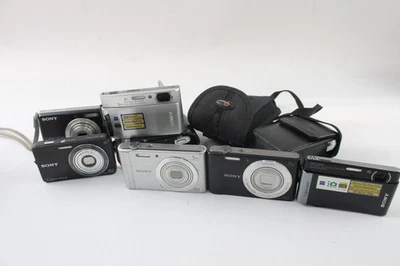 Assorted Digital Compact Cameras Inc Sony DSC-W350 & DSC-W180 Etc Job Lot - Image 1 of 4