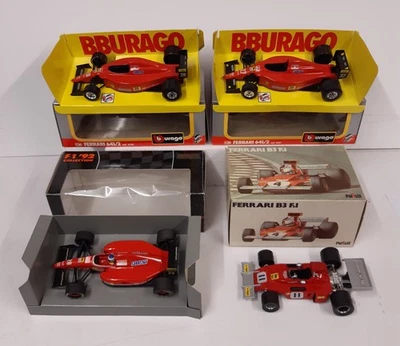 LOTTO 4 MODELLI FERRARI F.1 SCALA 1/24 - 1/25 BURAGO POLISTIL ONYX - Immagine 1 di 4