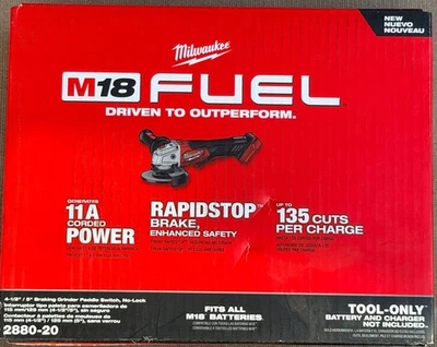 Milwaukee M18 FUEL Brushless Lithium-Ion 4-1/2 in. / 5 in. Cordless tool only - Image 1 of 2