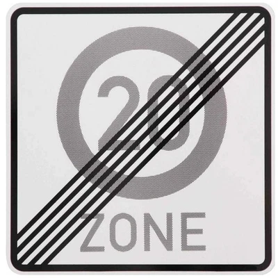 Tráfico Fin Zone 20 Geburtstags-Schild Verkehrszeichen Para 30 Cumpleaños - Imagen 1 de 3
