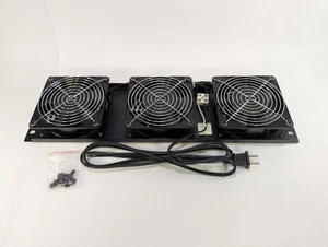 3 Fan 19" Rack Mount Cooling Panel System DJ Rack Case Server Cabinet 3U 110V - Picture 1 of 4