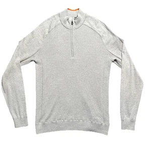KJUS Pullover Maglione Uomo Grigio 50/M Misto Lana Merino Quarto Zip - Foto 1 di 8
