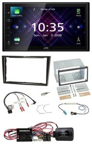 JVC DAB 2DIN Lenkrad Bluetooth USB Autoradio für Opel Corsa D Klavierlack 09-14 - Bild 1 von 14