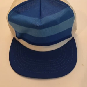 Sombrero de camionero azul degradado malla Snapback - majestuoso talla única vintage - Imagen 1 de 13