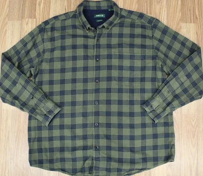 CAMISA ORVIS FRANELA CORTE CLÁSICO 100% ALGODÓN VERDE Y AZUL MARINO Talla X-GRANDE, XL Foto 1 de 2