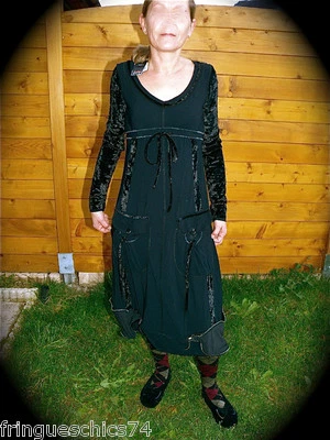 MC PLANET Long Sleeve Black Dress Size 40 New Tag ** High End ** - Imagem 1 de 4