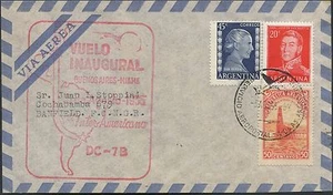 LETTRE COVER 1ER VOL INAUGURAL ARGENTINE BUENOS AIRES MIAMI FIRST FLIGHT 1935 - Imagen 1 de 1