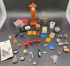 Big Lot Misc Dollhouse Miniatures Clock Decor Kitchen Books Etc 40+ Pcs Some Vtg