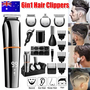 Electric Men's Beard Shaver Trimmer Body Hair Clippers Nose Haircut Grooming Kit - Picture 1 of 12