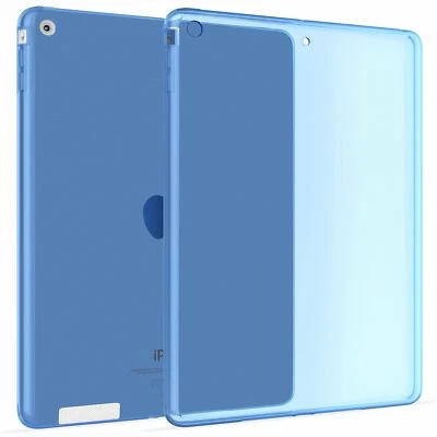 Transparent Étui Silicone Coque Housse Cover pour Apple iPad 2, 3, 4 en Bleu - Photo 1/4